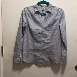 H&M Light Blue Polka Dot Button Down Shirt
